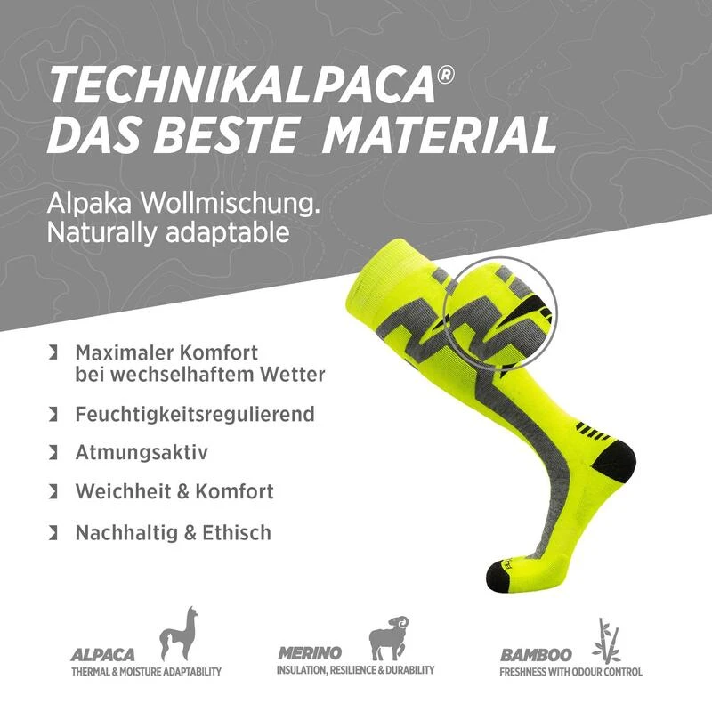 Alpaca Merino Ski Sokken NEVADO Skiing Knie Sokken Met Opvulling Vrouwen Mannen 6 Alpaca Merino Ski Sokken NEVADO Skiing Knie Sokken Met Opvulling Vrouwen Mannen - Afbeelding 4