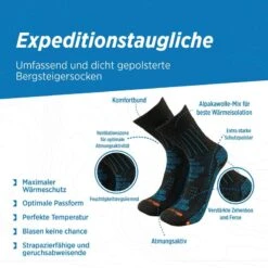 Alpaca Merino Wandelsokken: GLACIAR Extra Sterk Opgevulde Bergbeklimmersokken 8 Alpaca Merino Wandelsokken: GLACIAR Extra Sterk Opgevulde Bergbeklimmersokken -ShoeFlex Verkoopwinkel alpaca merino wandelsokken glaciar extra sterk opgevulde bergbeklimmersokken 1