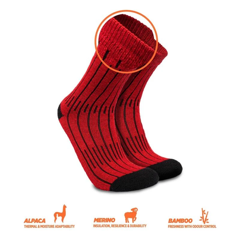 Alpaca Merino Wandelsokken MONTANA Met Zware Vulling Alpinisme Sokken 5 Alpaca Merino Wandelsokken MONTANA Met Zware Vulling Alpinisme Sokken - Afbeelding 3