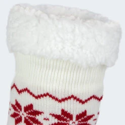 Anti-slip Huissokken | Gevoerde Sokken | Rood -ShoeFlex Verkoopwinkel anti slip huissokken gevoerde sokken rood 4