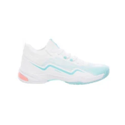 Badmintonschoenen Voor Dames BS 900 Ultra Lite Wit Turquoise -ShoeFlex Verkoopwinkel badmintonschoenen voor dames bs 900 ultra lite wit turquoise 1