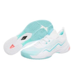 Badmintonschoenen Voor Dames BS 900 Ultra Lite Wit Turquoise -ShoeFlex Verkoopwinkel badmintonschoenen voor dames bs 900 ultra lite wit turquoise 10