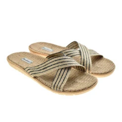 Braziliaanse Damessandalen In Zwart Met Rubberen Zool