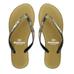 Braziliaanse Teenslippers Voor Het Strand Voor Dames In Bruin Met Rubberen Zolen -ShoeFlex Verkoopwinkel braziliaanse teenslippers voor het strand voor dames in bruin met rubberen zolen 2