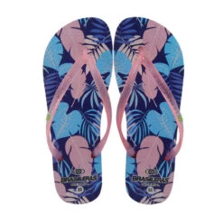 Damesstrand Teenslippers Brasileras Roze Rubberzolen -ShoeFlex Verkoopwinkel damesstrand teenslippers brasileras roze rubberzolen 1