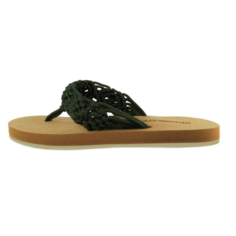 Damesstrandslippers In Militair Groen Met Rubberen Zolen 4 Damesstrandslippers In Militair Groen Met Rubberen Zolen - Afbeelding 2