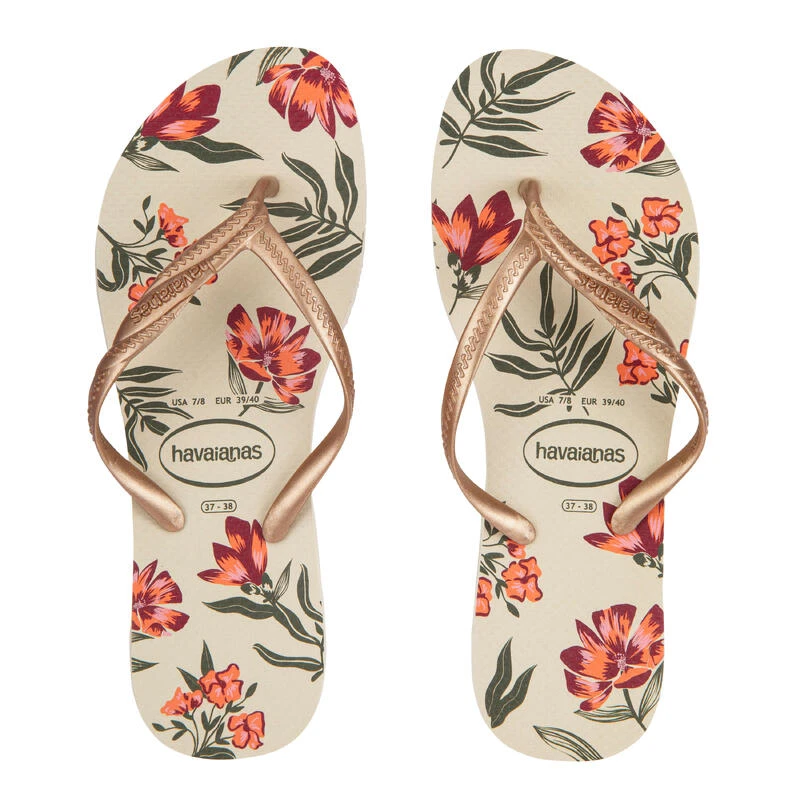 Havaianas DAMESTEENSLIPPERS Bloemen Beige Opeco 4 Havaianas DAMESTEENSLIPPERS Bloemen Beige Opeco - Afbeelding 2