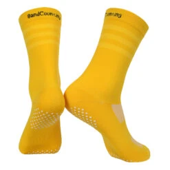 Fietssokken Geel Ademend Met Compressieband En Anti Slip 8andCounting -ShoeFlex Verkoopwinkel fietssokken geel ademend met compressieband en anti slip 8andcounting 1