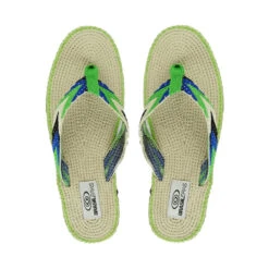 Groene Damesstrandslippers Met Rubberen Zool -ShoeFlex Verkoopwinkel groene damesstrandslippers met rubberen zool 1