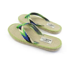Groene Damesstrandslippers Met Rubberen Zool -ShoeFlex Verkoopwinkel groene damesstrandslippers met rubberen zool 3