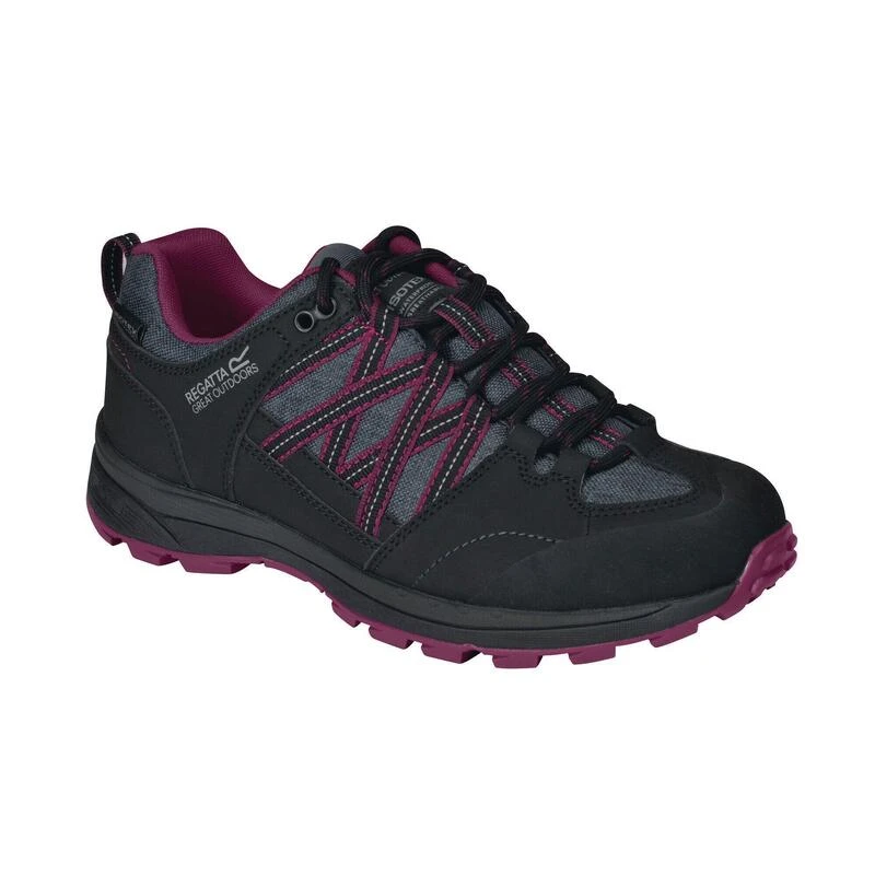 Regatta Lady Samaris II Dames Hiking Schoenen - Zwart / Paars 3 Regatta Lady Samaris II Dames Hiking Schoenen - Zwart / Paars