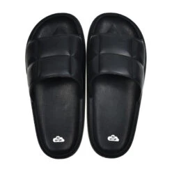 Nuvola Unisex Teenslippers In Zwart Met Rubberen Zool -ShoeFlex Verkoopwinkel nuvola unisex teenslippers in zwart met rubberen zool 1