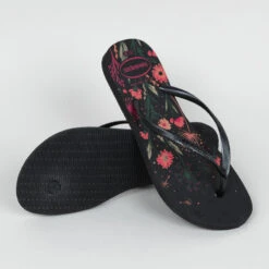 Havaianas Slippers Voor Dames Slim Floral Zwart 10 Havaianas Slippers Voor Dames Slim Floral Zwart -ShoeFlex Verkoopwinkel slippers voor dames slim floral zwart 3