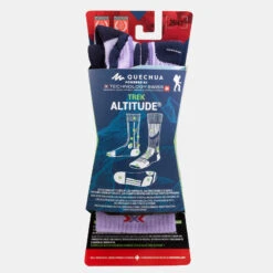 Quechua Sokken Trek Altitude Lila (1 Paar) -ShoeFlex Verkoopwinkel sokken trek altitude lila 1 paar 4