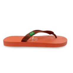 Strand Teenslippers Unisex Braziliaanse Teenslippers Oranje Bruin Antislip Zool -ShoeFlex Verkoopwinkel strand teenslippers unisex braziliaanse teenslippers oranje bruin antislip zool 2