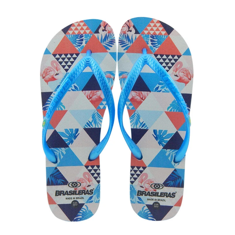 Strandslippers Voor Dames In Lichtblauwe Kleur Met Rubberen Zolen 4 Strandslippers Voor Dames In Lichtblauwe Kleur Met Rubberen Zolen - Afbeelding 2