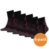 Head Wandelsokken Hiking Quarter 6-pack Unisex Black/red 1 Head Wandelsokken Hiking Quarter 6-pack Unisex Black/red -ShoeFlex Verkoopwinkel wandelsokken hiking quarter 6 pack unisex blackred