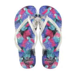 Witte Strand Teenslippers Vrouwen Braziliaanse Sandalen Rubber Zool -ShoeFlex Verkoopwinkel witte strand teenslippers vrouwen braziliaanse sandalen rubber zool 1