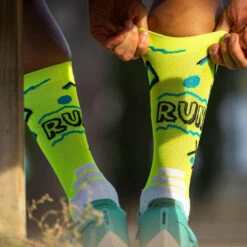 XXO GELE Hardloopsokken (1 DRAAD) -ShoeFlex Verkoopwinkel xxo gele hardloopsokken 1 draad 4