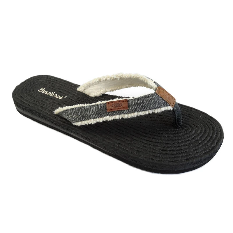 Zwarte Damesstrandslippers Met Rubberen Zool 3 Zwarte Damesstrandslippers Met Rubberen Zool